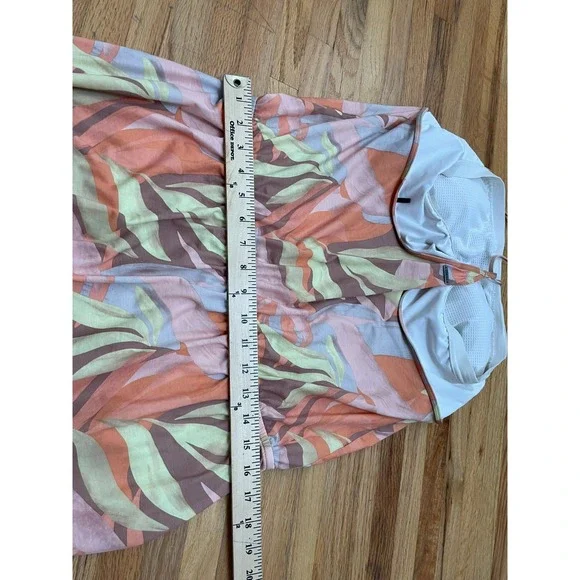 PrAna Women's XL Orange Dress Polyester Tropical Racerback Tank Summer Cocktail - Picture 6 of 10